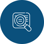 Magnifying glass over document